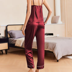 Slip Silk Pajamas Set Silk Sleepwear For Women