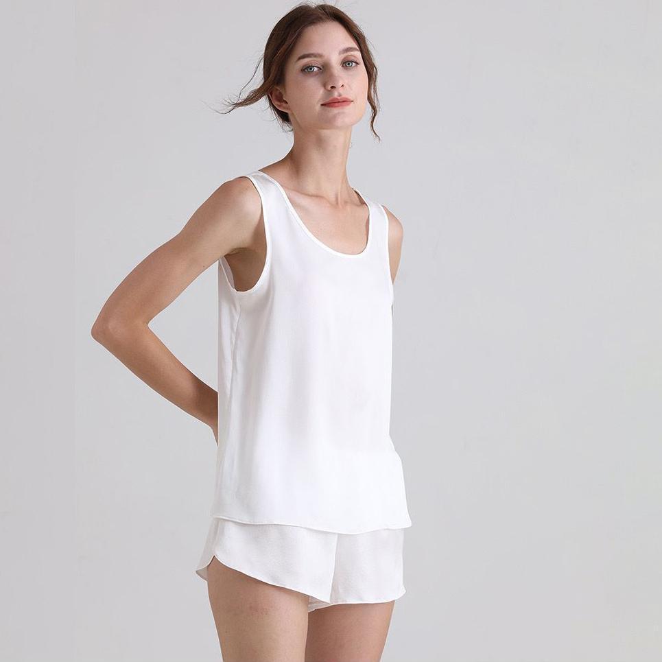 Short Silk Pajamas For Women's 100% Silk Short Two-piece Pyjamas Set –  DIANASILK