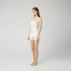 Classic Silk Camisole Set For Women Short Women Silk sleepwear - DIANASILK