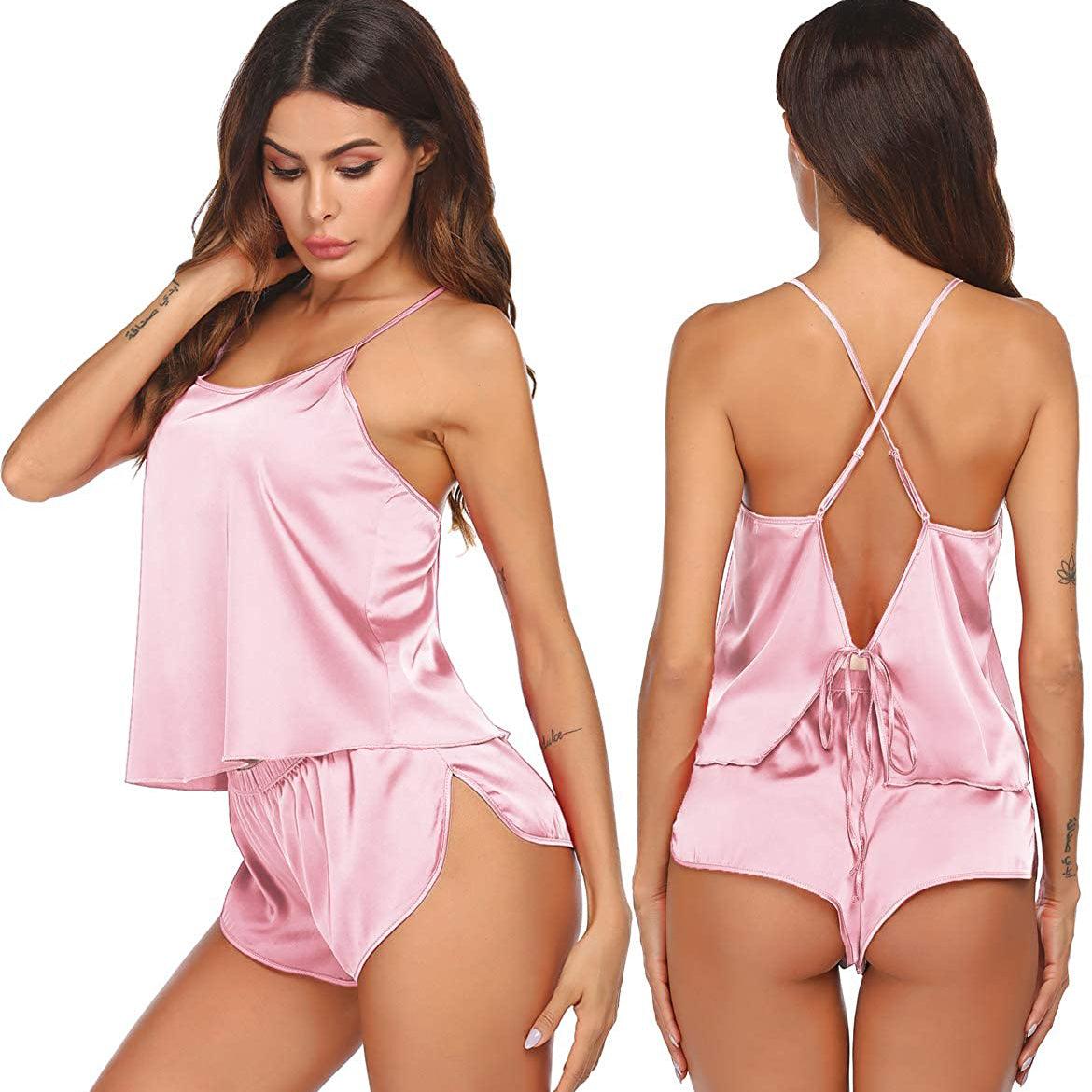 Silk Camisole Pajama Set For Women Summer Silk Pajamas – DIANASILK