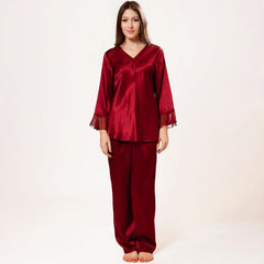 Women's 100% Silk Pajama Set Luxury Half-sleeved Silk Pajama Set For Women - DIANASILK