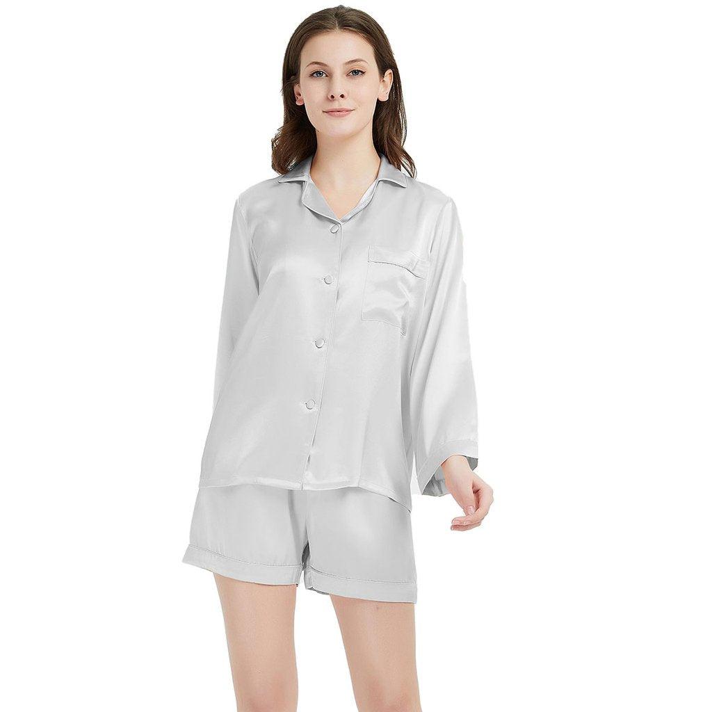 Women's Pajamas Set Luxury Style Fashion Poker Pattern Short Sleeve Couple  Sleepwear Silk Like Leisure Home Clothes Nightwear